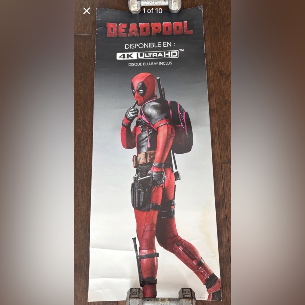 Marvel Deadpool Poster - Red, Black, Gray